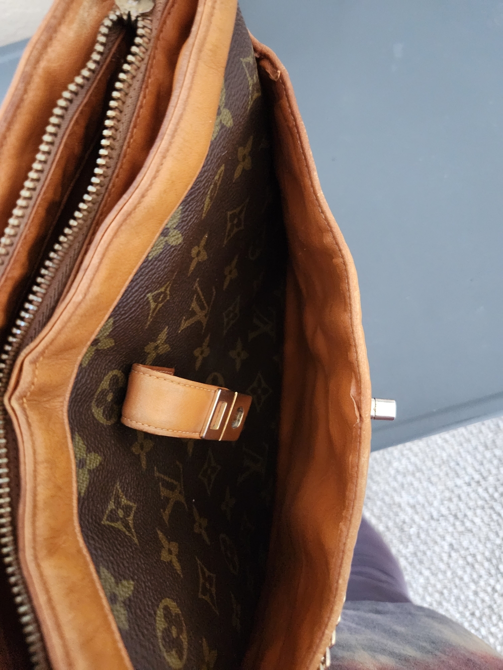 Louis Vuitton Monogram Coated Canvas Crossbody in Brown & Tan - Picture 6 of 7
